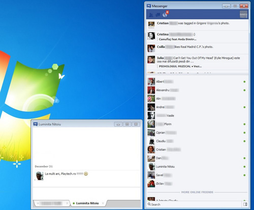 Giao diện Facebook Messenger chạy trên Windows.